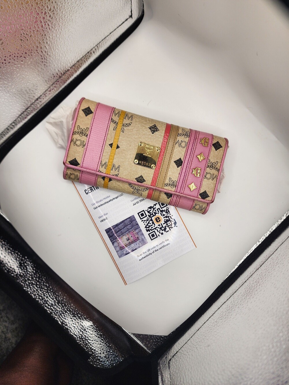 MCM Visetos Pink Multicolor Long Wallet – Entropy Authenticated